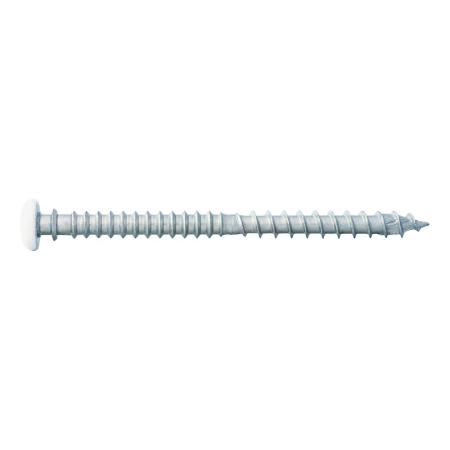 Vis de fixation pour fenêtres Tête cylindrique bombée en acier zingué TX, tête blanche