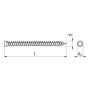 Vis de réglage pour fenêtre AMO® III 7.5 type 2 Tête cylindrique 8,0 mm lg 182 mm