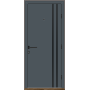 Porte d'entrée en composite Strasbourg modèle3 gris ardoise