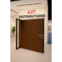 Porte pivot modèle 1018 – 1704x2086mm – Finition Corten – Sécurité motorisée