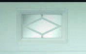 Hublot(s) Cadre 530 x 365 mm en PVC avec Verre Laminé Opaque 3+3+vide d'air 8mm+3+3mm losange